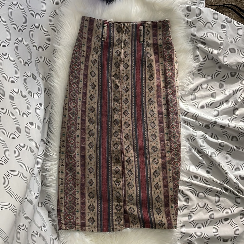 Vintage SouthWestern style Denim Skirt